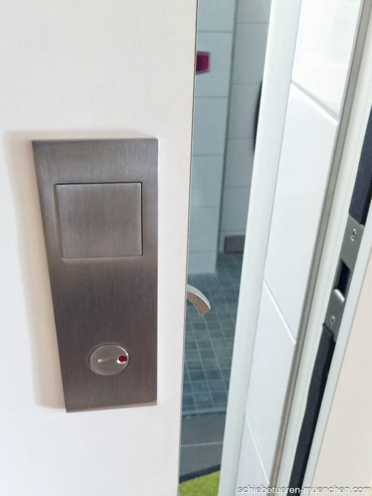 Schiebetür Schloss um ein WC abzusperren von door360 Schiebetüren GmbH