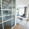 Treppenhaus-Schiebetür Weiß mit Sprossen (Standardmaß) | 2-flügelig – Bild 6
